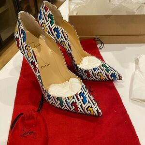 Christian Louboutin Geometric Multicolor Heels